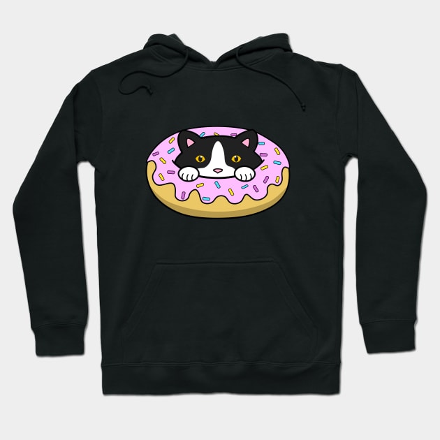 Pink Doughnut Cat Hoodie by Purrfect